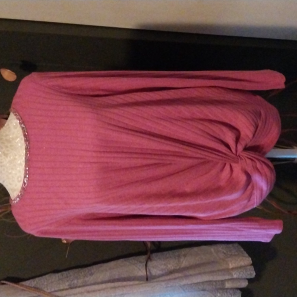 Juicy Couture rose pink long sleeve top. Size Large.